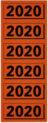 Rugetiket Elba 2020 57x25mm rood