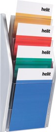 Folderhouder Helit wand 4xA4 zwart-2