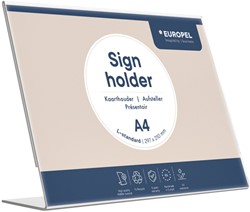 Kaarthouder OPUS 2 L-standaard A4 liggend acryl