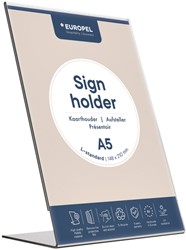Kaarthouder OPUS 2 L-standaard A5 staand acryl
