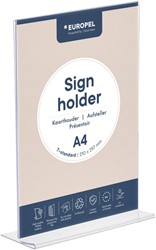 Kaarthouder OPUS 2 T-standaard A4 staand acryl