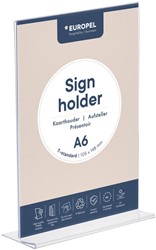 Kaarthouder OPUS 2 T-standaard A6 staand acryl