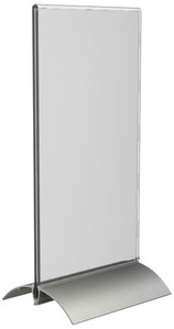 Kaarthouder OPUS 2  T-standaard 1/3 A4 staand acryl aluminium-2
