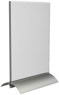 Kaarthouder OPUS 2 T-standaard A5 staand acryl aluminium-2