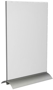 Kaarthouder OPUS 2 T-standaard A4 staand acryl aluminium-2