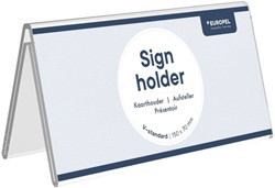 Tafelnaambord OPUS 2 V-standaard 70mmx150mm acryl