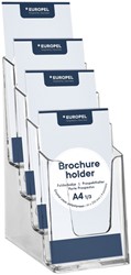 Folderhouder OPUS 2 4vaks 1/3 A4 transparant