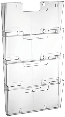 Folderhouder OPUS 2 A4 wand liggend koppelbaar transparant-2