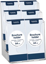 Folderhouder OPUS 2 6vaks 1/3 A4 transparant