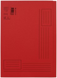 Vouwmap Quantore A4 ongelijke zijde 230gr rood