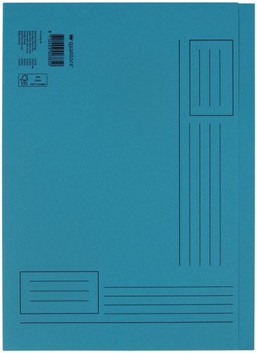 Vouwmap Quantore A4 ongelijke zijde 230gr blauw