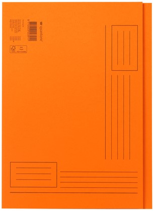 Vouwmap Quantore A4 ongelijke zijde 230gr oranje