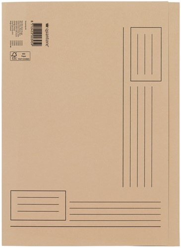 Vouwmap Quantore A4 ongelijke zijde 230gr beige