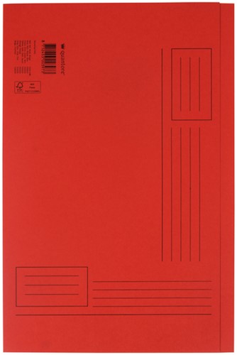 Vouwmap Quantore Folio ongelijke zijde 230gr rood