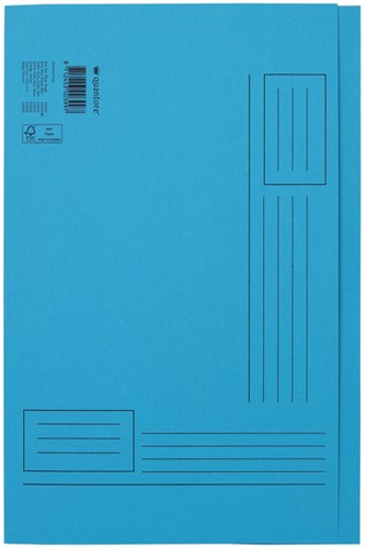 Vouwmap Quantore Folio ongelijke zijde 230gr blauw