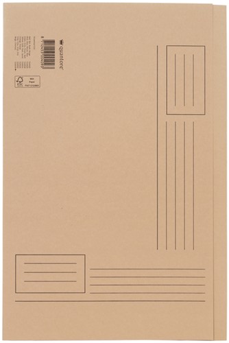 Vouwmap Quantore Folio ongelijke zijde 230gr beige