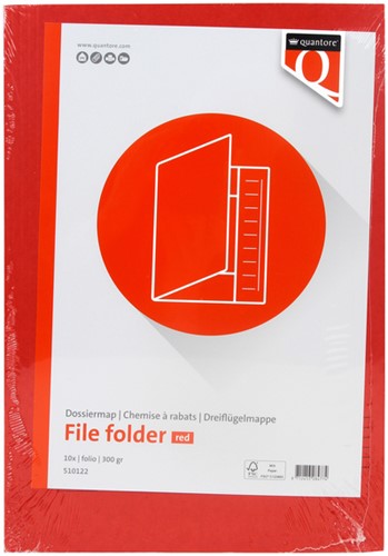 Dossiermap Quantore folio 250gr rood-2