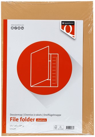 Dossiermap Quantore folio 300gr chamois-2