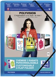 Elastomap Oxford Polyvision A4 inclusief insteektas blauw