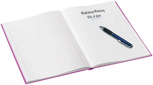 Notitieboek Leitz WOW A5 gelinieerd roze-2