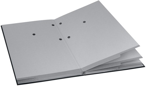 Vloeiboek Esselte 6210 karton 20tabs zwart-2