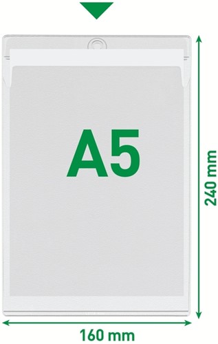 Insteekmap Leitz 4095 U-model A5 PVC 0.20mm met ophangoog-2