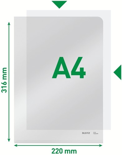 Insteekmap L-model Leitz 4153 A4 PVC 0.15mm transparant-2