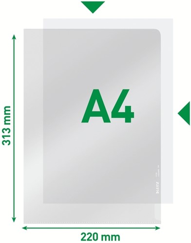 Insteekmap L-model Leitz 4100 A4 PVC 0.15mm transparant-2
