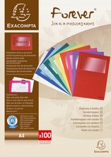 Venstermap Exacompta Forever L-model 120gr paars 100 stuks-3