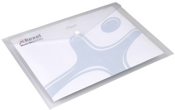 Enveloptas Rexel ice A4 transparant 5 stuks-2