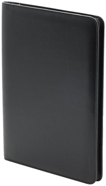 Schrijfmap van der Spek 384 A4 generfd leer met rits zwart-2