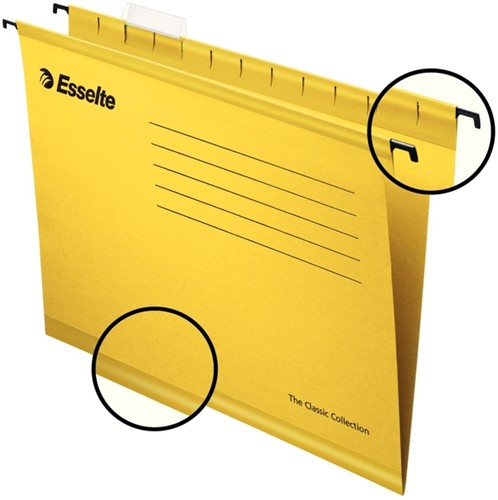 Hangmap Esselte Classic folio V-bodem geel-2
