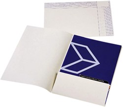 Binnenmap Jalema A4 met klep 180gr ivoor