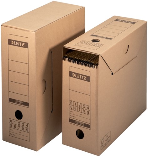 Archiefdoos Leitz Premium 120x275x325mm met afsluitklep bruin
