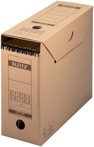 Archiefdoos Leitz Premium 120x275x325mm met afsluitklep bruin-2