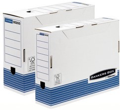 Archiefdoos Bankers Box System A4 100mm wit blauw-2