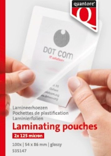Lamineerhoes Quantore creditcard 54x86mm 2x125micron 100stuks