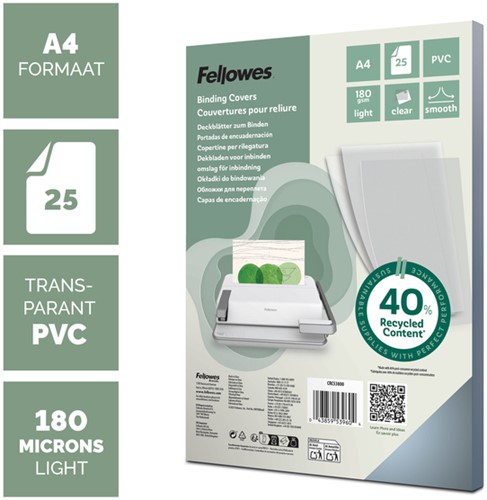 Voorblad Fellowes A4 PVC 180micron 25stuks-3