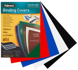 Voorblad Fellowes A4 Chromolux 250gr blauw 100stuks-3