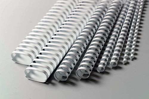 Bindrug GBC 8mm 21rings A4 wit 100stuks-3