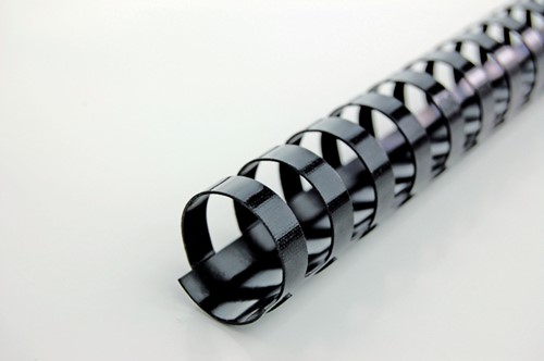 Bindrug GBC 12mm 21rings A4 zwart 100stuks-2