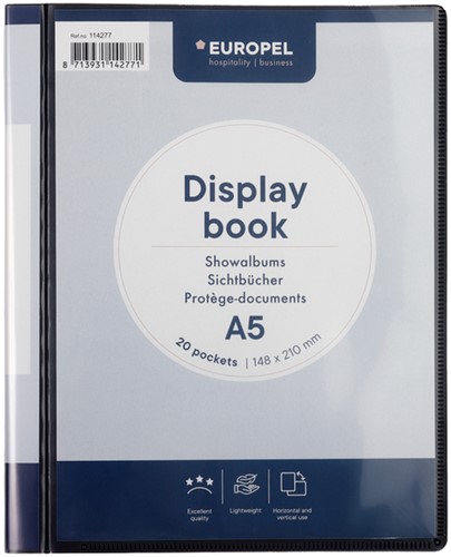 Showmap Opus 2 frontview A5 20-tassen antraciet-2