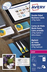 Visitekaart Avery C32026-25 2-zijdig 270gr 250 stuks