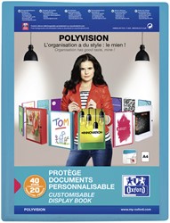 Showalbum Oxford Polyvision A4 20tassen PP blauw