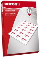 Kores Universele-Etiketten, 97 x 42,3 mm, wit, 100vel