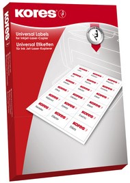 Kores Universal-Etiketten, 105 x 48 mm, weiß, 500 Blatt