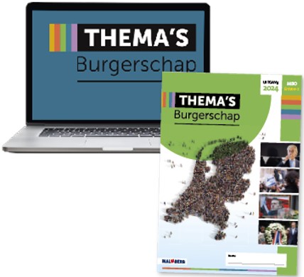Thema's Burgerschap combi leerwerkboek+studentlicentie 24 mnd entree-2 24-25 leverbaar vanaf datum 01/08/2024