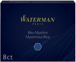 Inktpatroon Waterman nr23 lang blauw/zwart