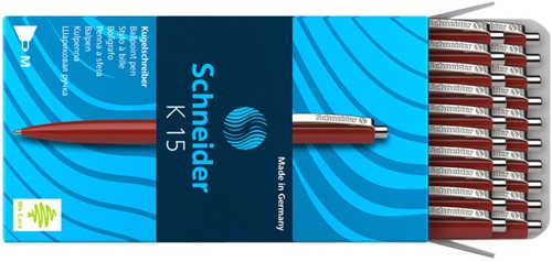 Balpen Schneider K15 rood medium-3