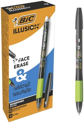 Gelschrijver Bic Gelocity illusion 0.3mm zwart